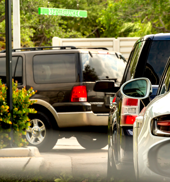 Busy car wash line