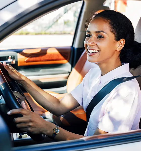 Happy car wash customer